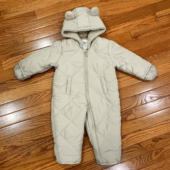 Carter's Baby 1-Piece Snowsuit, 6/9 Months - Picture 2 of 9